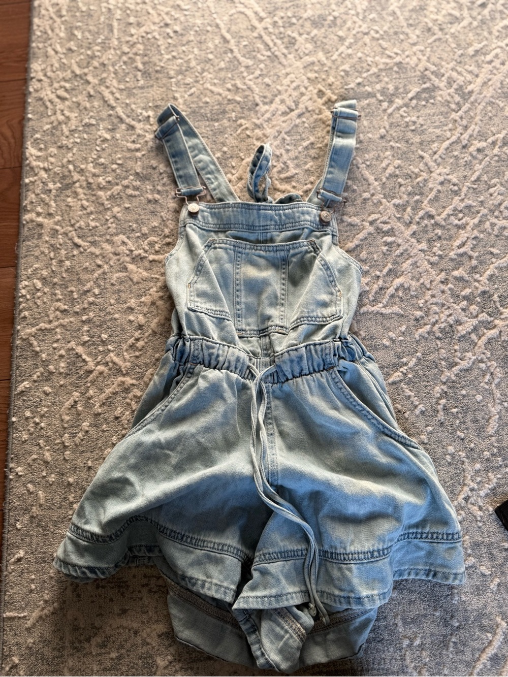Free People Light Blue Denim Romper